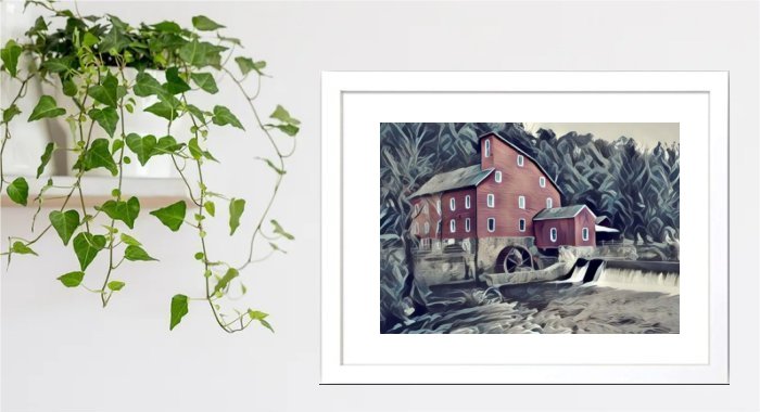 Framed Watermill Art prints